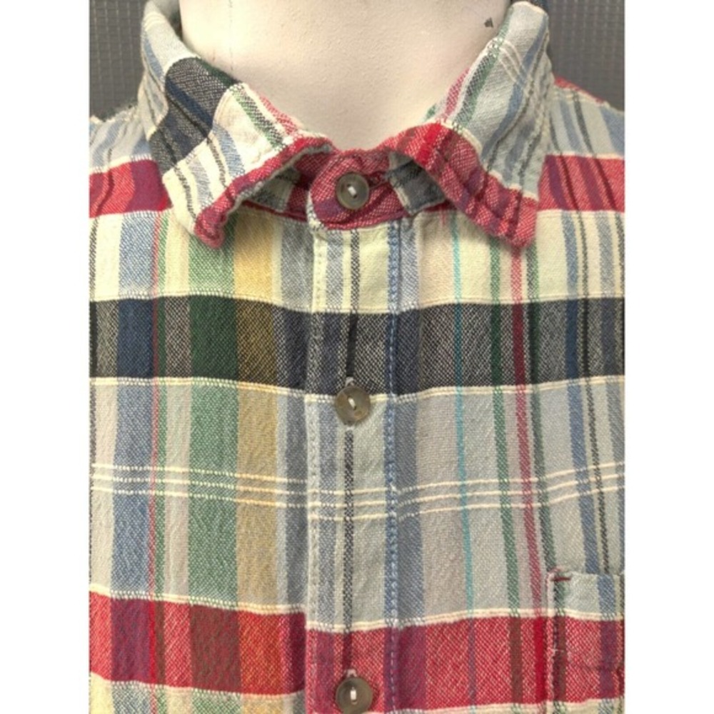 Carbon 2 Cobalt Shirt Men Large Blue‎ Plaid Textured Button Long Sleeve Cotton - Picture 2 of 10